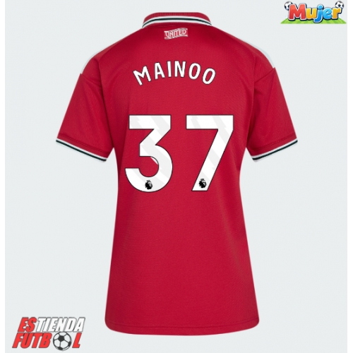 Manchester United Kobbie Mainoo #37 Primera Equipación Mujer 2026-27 Manga Corta